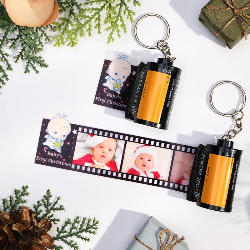 personalized film roll keychain custom baby photo camera keepsake with custom photo