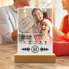 Custom Scannable QR Code Plaque Personalized Video Plaque with Wooden Stand Gift