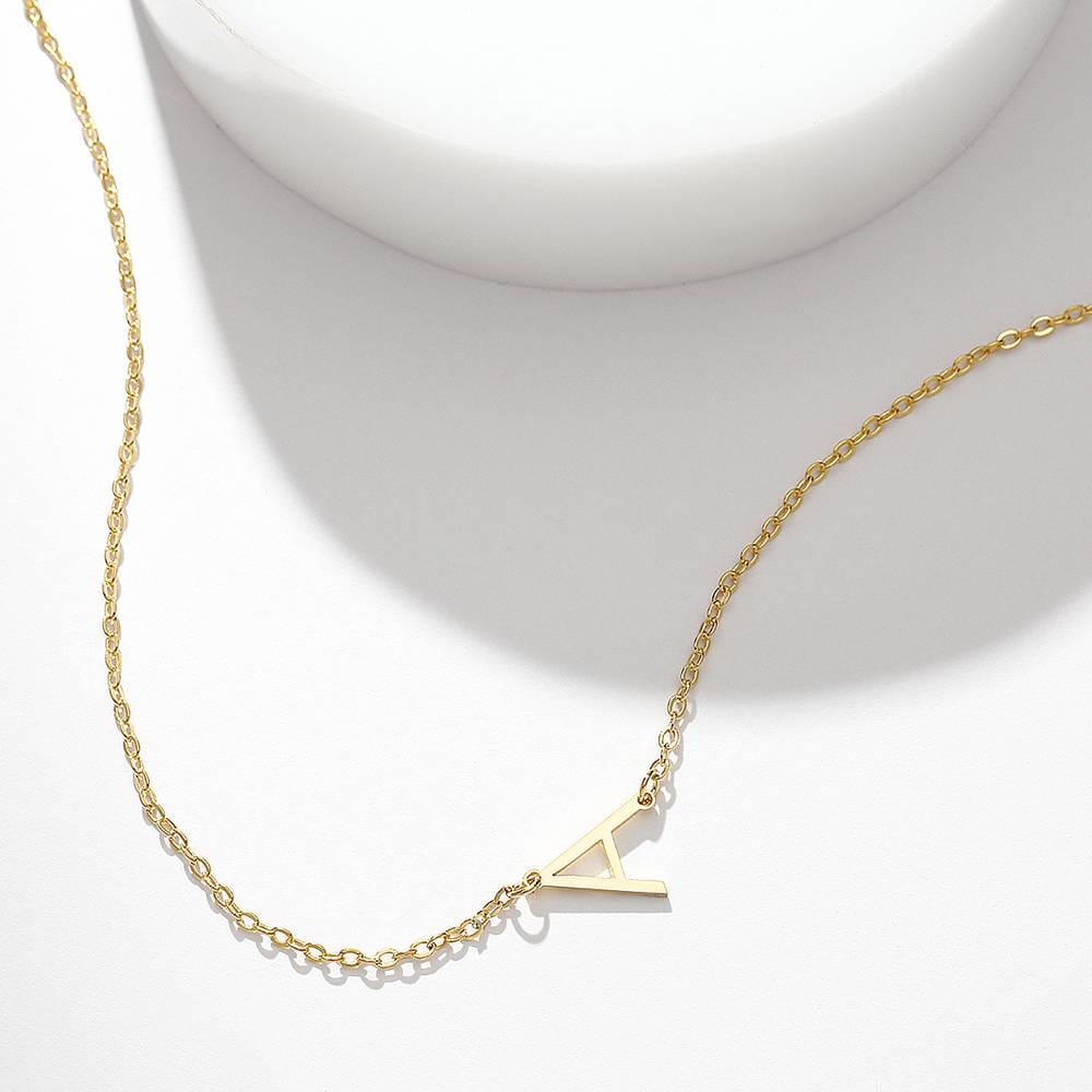 Custom Initial Letter Necklace S925 Silver