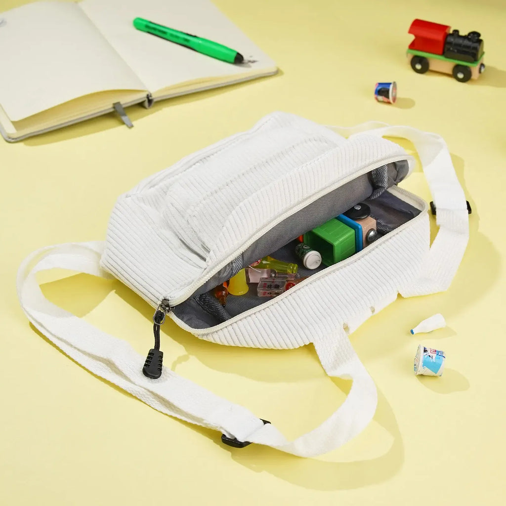 Personalized Mini Backpack with Name Corduroy School Bag Back to School Gift for Kids