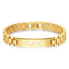 Personalized Engraved Morse Code Men Bracelet Birthday Anniversary Gift for Him