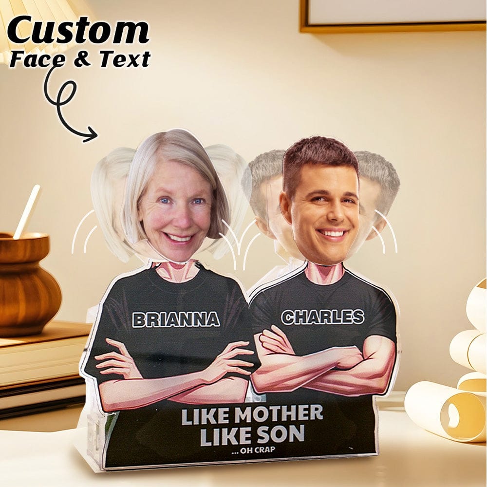 Smile Every Time It Shakes Mother's Day Gifts for Mom - Personalized Face Shaking Head Acrylic Standee for Desk Decor & Funny Surprises