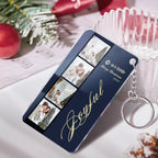 Christmas Gift Custom Glass Code Filmstrip Plaque/Keychain Four Colors Available