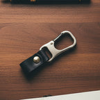 Genuine Leather Metal Car Keychain