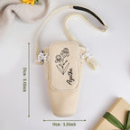 Personalized Birth Flower Waterproof Bottle Carrier Bag for 40oz Stanley Tumbler Gift for Her