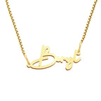 S925 Silver Personalised Name Necklace with Box Chain