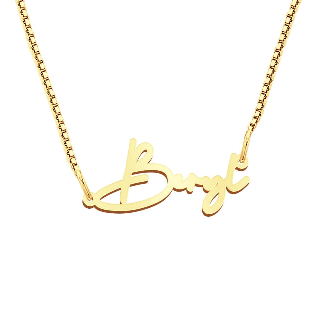 S925 Silver Personalised Name Necklace with Box Chain