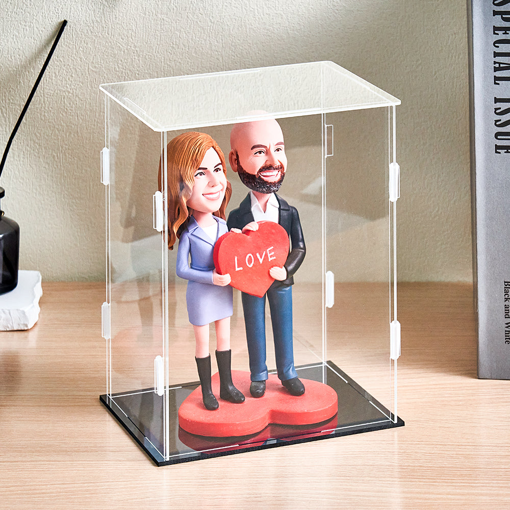 personalized bobblehead fun tribute someone special figurine character dustproof clear acrylic display