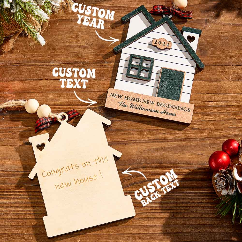 new home new beginnings new memories personalized first home keepsake ornament for shelf decor