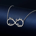 Custom Infinity Name Necklace with Four Names - S925 Silver