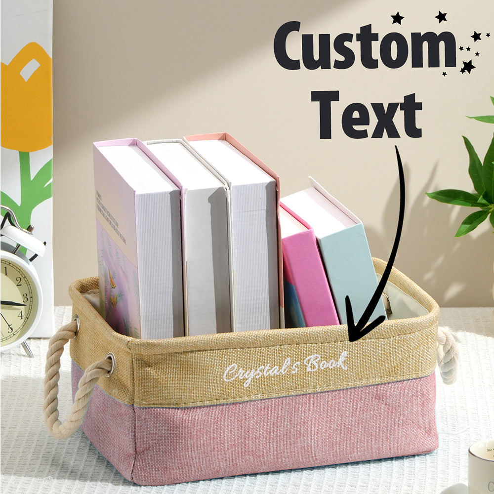 Personalized Name Foldable Script Book Organizer Birthday Gift for Book Lovers