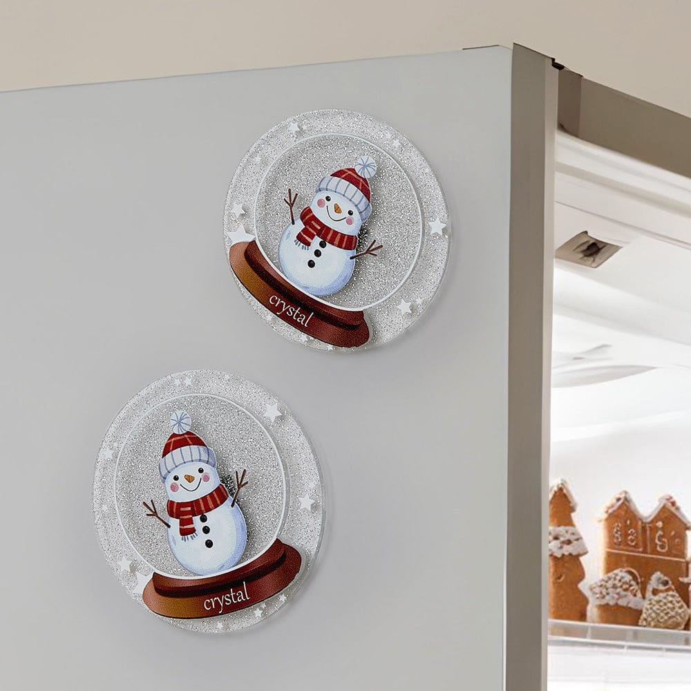 Personalized Christmas Fridge Magnet with Name Snowman Refrigerator Magnet for Christmas Gift