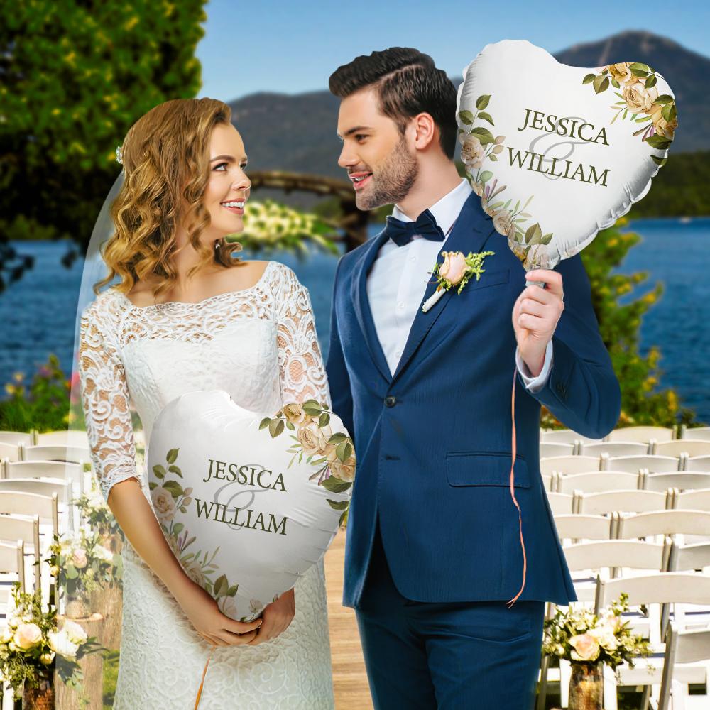 custom name balloons wedding marriage anniversary decorations supplies description detail view