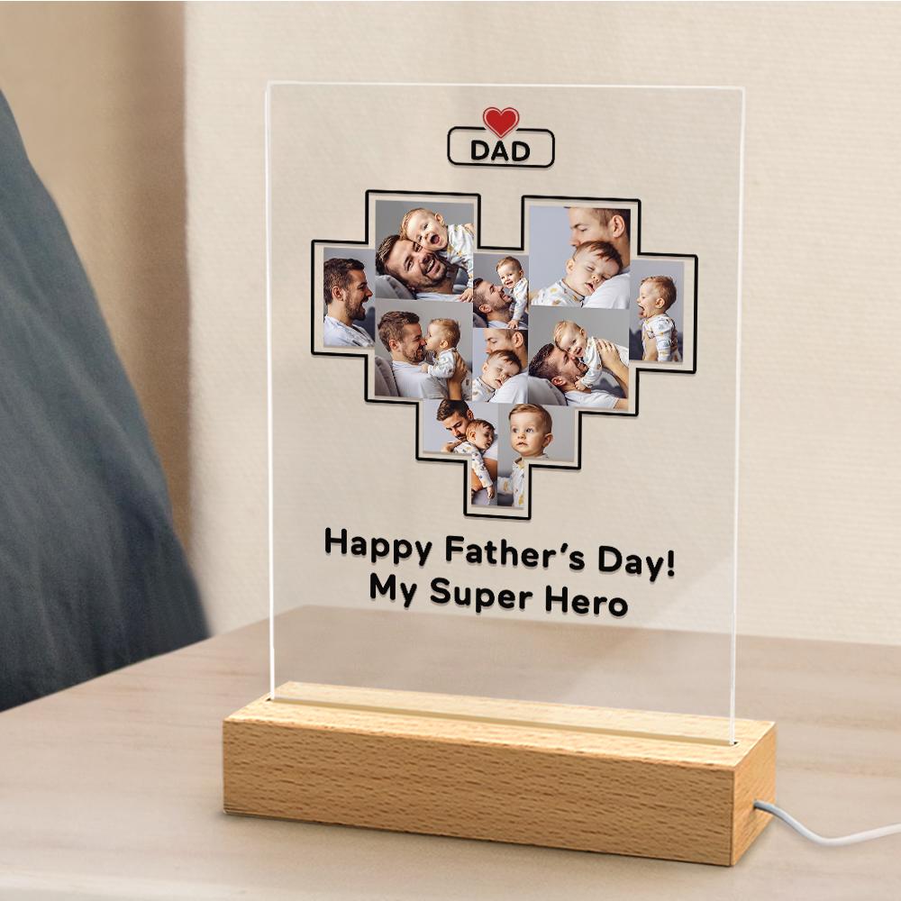 meaningful custom gift for dad with keepsake style photo