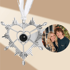 Custom Photo Projection Heart Ornament – Personalized Gift for Birthday Valentine's Day & Christmas
