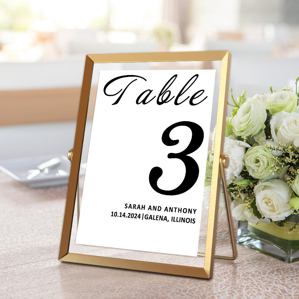 Personalized Minimalist Wedding Table Numbers Modern Table Numbers Reception Table Numbers Gift for Wedding