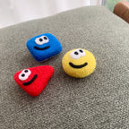 Adorable Handmade Felt Mushroom Brooch - Triangle Circle Square Design