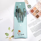 Custom Engraved Birth Flower Makeup Brush Set Wedding Gift