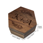 personalized six styles customized hexagon wooden jewelry box wedding display
