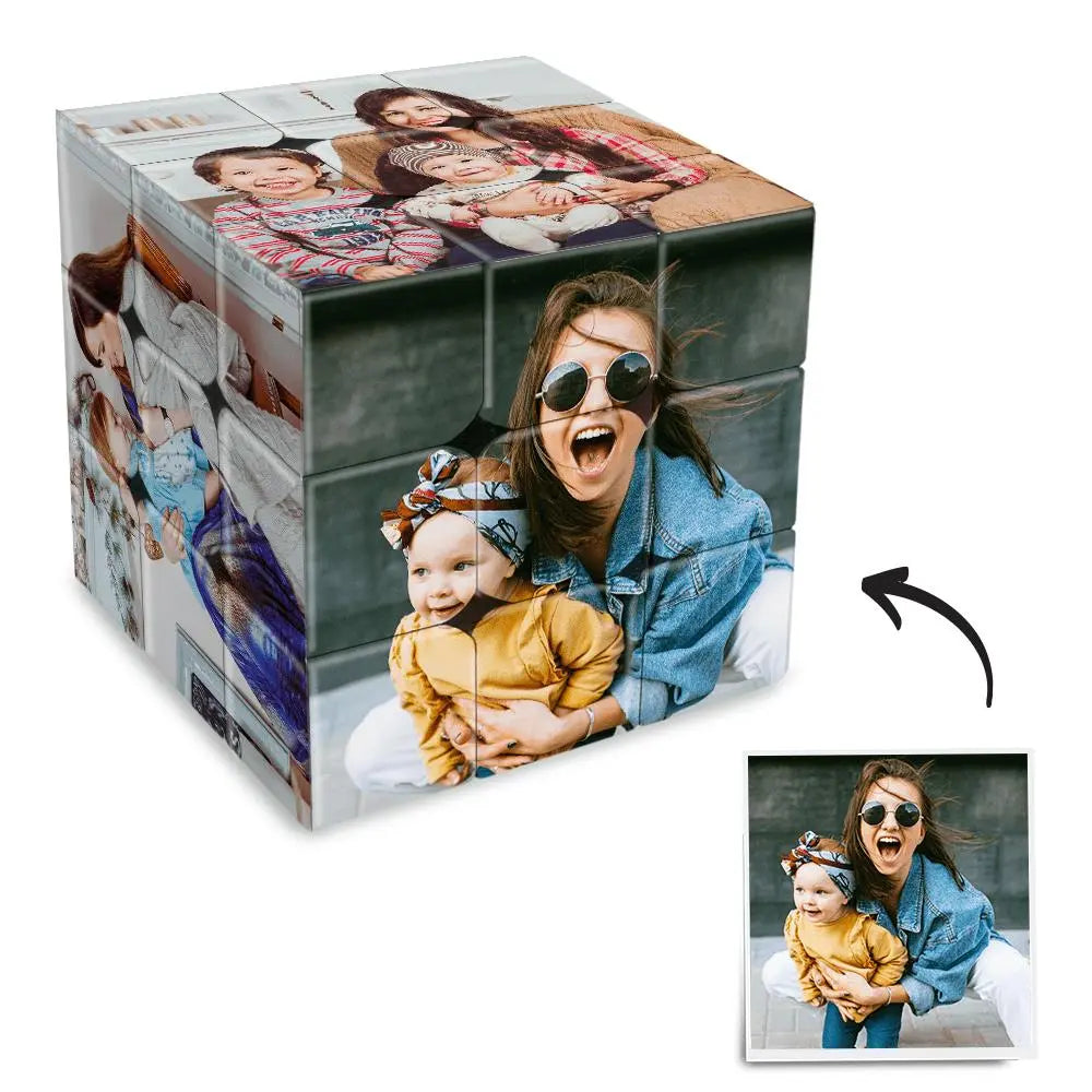 Customized Multi Photo Cube Mother's Day Gift Magic Cube Birthday Gift Christmas Gift