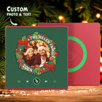 FridgeBeats Framed Personalized Christmas Wreath Family Photo Music Fridge Magnet Custom Music Magnets Can Play Songs Christmas Gifts