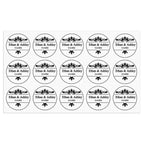Personalized Thank You Transparent Stickers Round Wedding Birthday Favor labels for Gifts