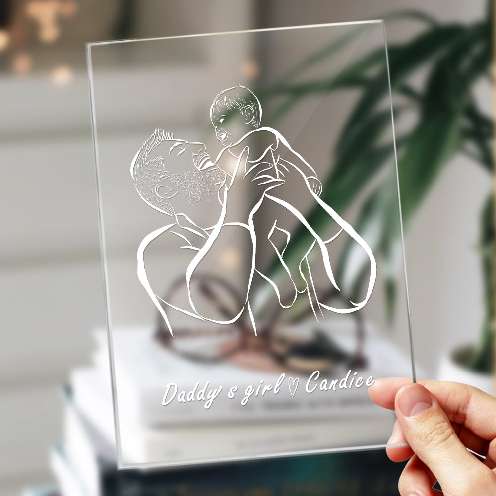 fathers day surprise custom gift for dad inspired by daddy s girl desk lamp personalized name night light father s day gift