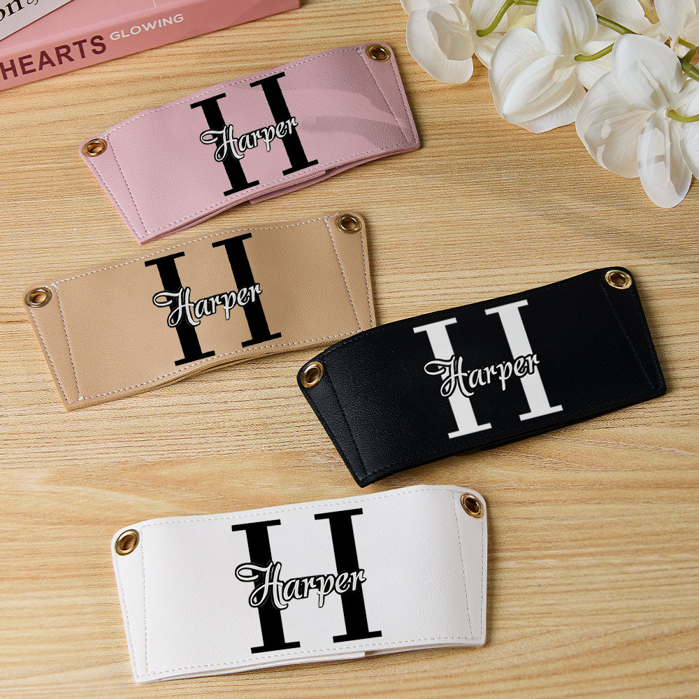 Personalized Name Water Bottle Carrier Bag with Adjustable Strap for 40oz Stanley Tumbler Birthday Gift for Her