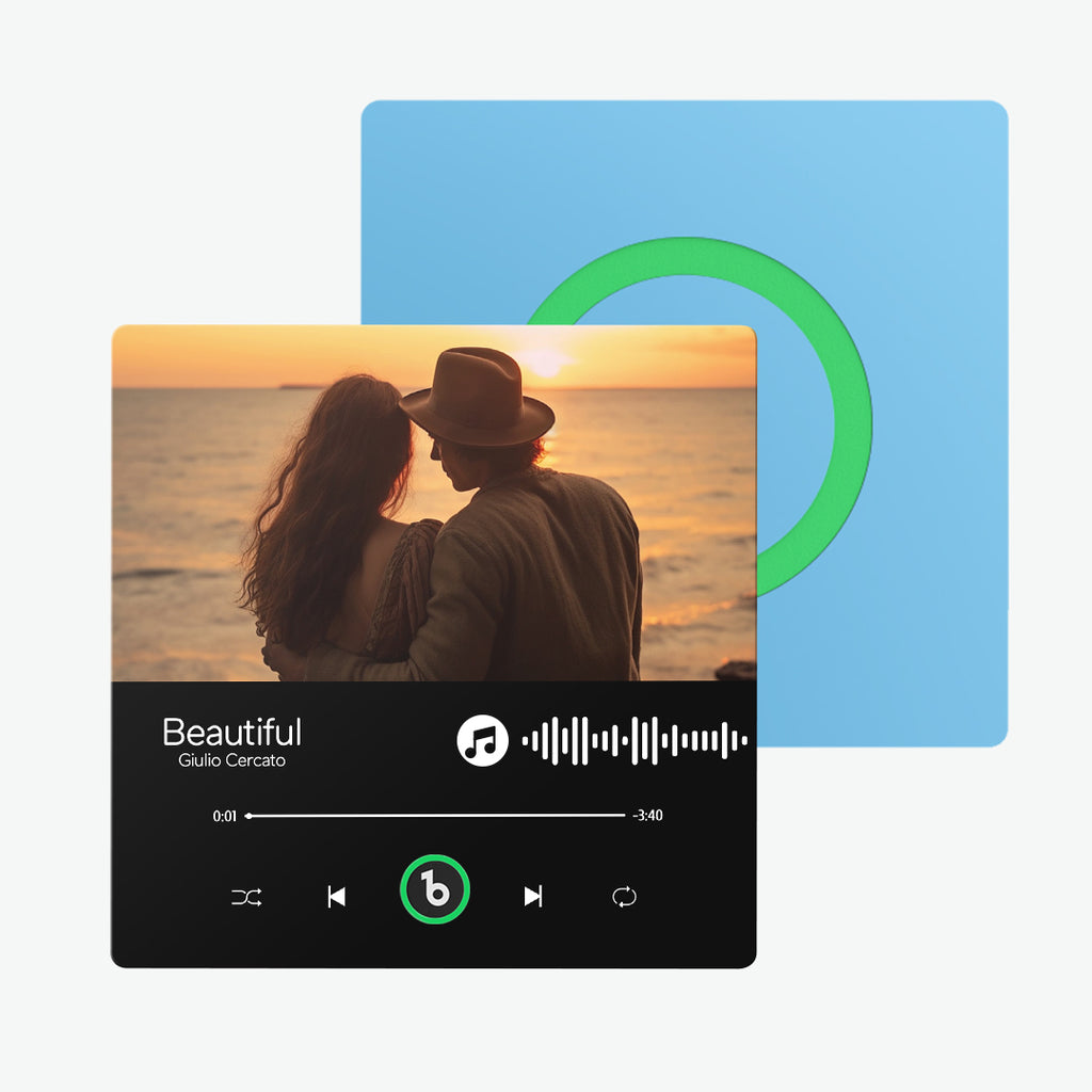 FridgeBeats Frameless Custom Music Fridge Magnet Album Fridge Magnet Anniversary Gifts