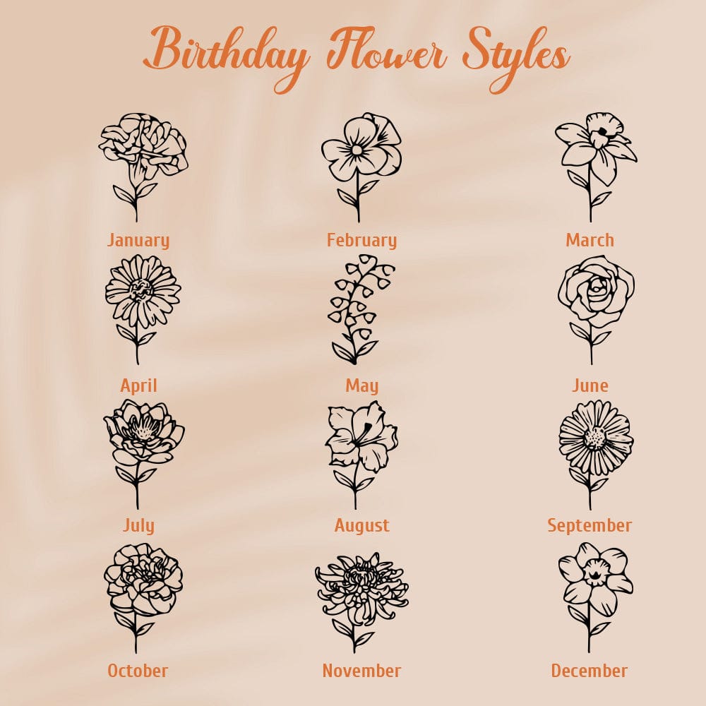 Personalized Birth Flower Clear Tote Bag with Name Birthday Bridesmaid Gift for Her