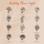 Personalized Birth Flower Clear Tote Bag with Name Birthday Bridesmaid Gift for Her