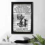 Firefighter Prayer Personalized Poster Customized Memorial Art Inspirational wall decor canvas unframed