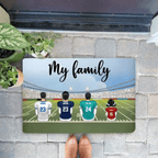 Fall Season Football Family Sitting Personalized Mat, Gift For Husband, Wife, Dad, MoM 707016 - D - DiyGiftly