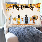Fall Season Football Family Sitting Personalized Pillow, Gift For Husband, Wife, Dad, MoM 714453 - B - DiyGiftly