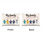 Fall Season Football Family Sitting Personalized Pillow, Gift For Husband, Wife, Dad, MoM 714453 - B - DiyGiftly