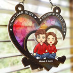 Falling In Love All Over Again - Couple Personalized Window Hanging Suncatcher - Gift For Husband Wife, Anniversary 671236 - DiyGiftly