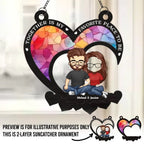 Falling In Love All Over Again - Couple Personalized Window Hanging Suncatcher - Gift For Husband Wife, Anniversary 671236 - DiyGiftly