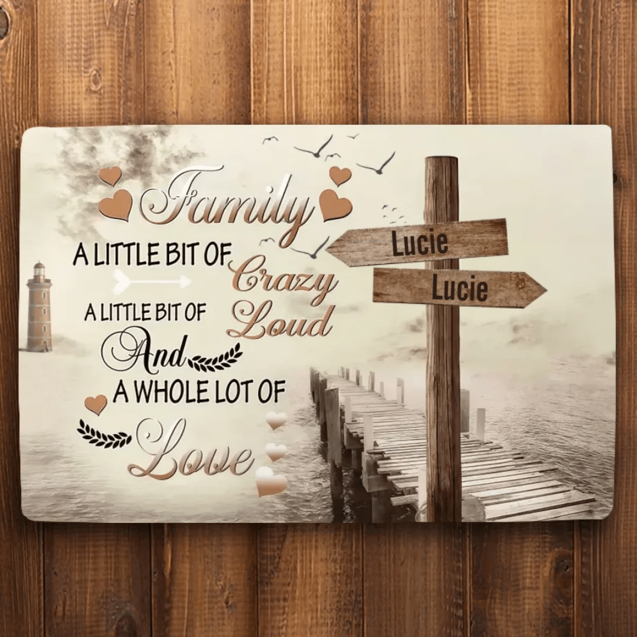 Family A Little Bit Of Crazy - Personalized Doormat - Gift For Family 708283 - D - DiyGiftly