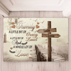 Family A Little Bit Of Crazy - Personalized Doormat - Gift For Family 708283 - D - DiyGiftly