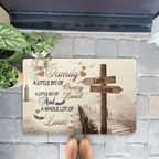 Family A Little Bit Of Crazy - Personalized Doormat - Gift For Family 708283 - D - DiyGiftly