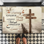 Family A Little Bit Of Crazy - Personalized Doormat - Gift For Family 708283 - D - DiyGiftly