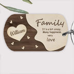 Family, A Little Madness, A Lot of Happiness - Personalized Family Keychain 739307 - DiyGiftly