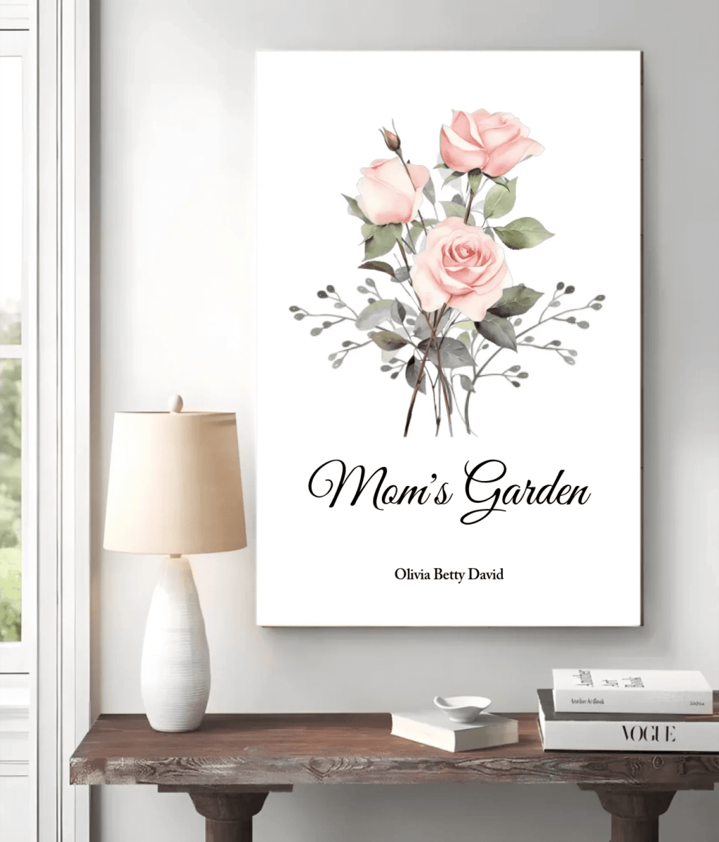 Family Birth Flower Bouquet Personalized Poster – Custom Birth Month Flower Art Print for Mom & Grandma, Meaningful Mother’s Day, Birthday, Christmas Gift, Unique Family Floral Keepsake 1073396 - DiyGiftly