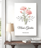 Family Birth Flower Bouquet Personalized Poster – Custom Birth Month Flower Art Print for Mom & Grandma, Meaningful Mother’s Day, Birthday, Christmas Gift, Unique Family Floral Keepsake 1073396 - DiyGiftly