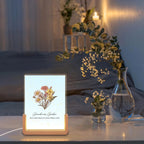 Family Blossoms - Custom Birth Flower & Names Artwork for Your Home LED Night Light 727851 - Z - DiyGiftly