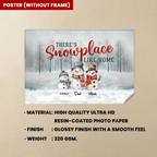 Family Christmas Gifts Snowmen Christmas Art Personalized Canvas Print 713417 - 713425 - DiyGiftly