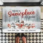 Family Christmas Gifts Snowmen Christmas Art Personalized Mat Print 713417 - D - DiyGiftly