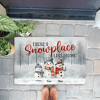 Family Christmas Gifts Snowmen Christmas Art Personalized Mat Print 713417 - D - DiyGiftly