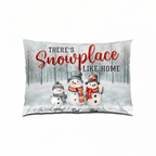 Family Christmas Gifts Snowmen Christmas Art Personalized Pillow Print 714592 - B - DiyGiftly