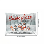 Family Christmas Gifts Snowmen Christmas Art Personalized Pillow Print 714592 - B - DiyGiftly